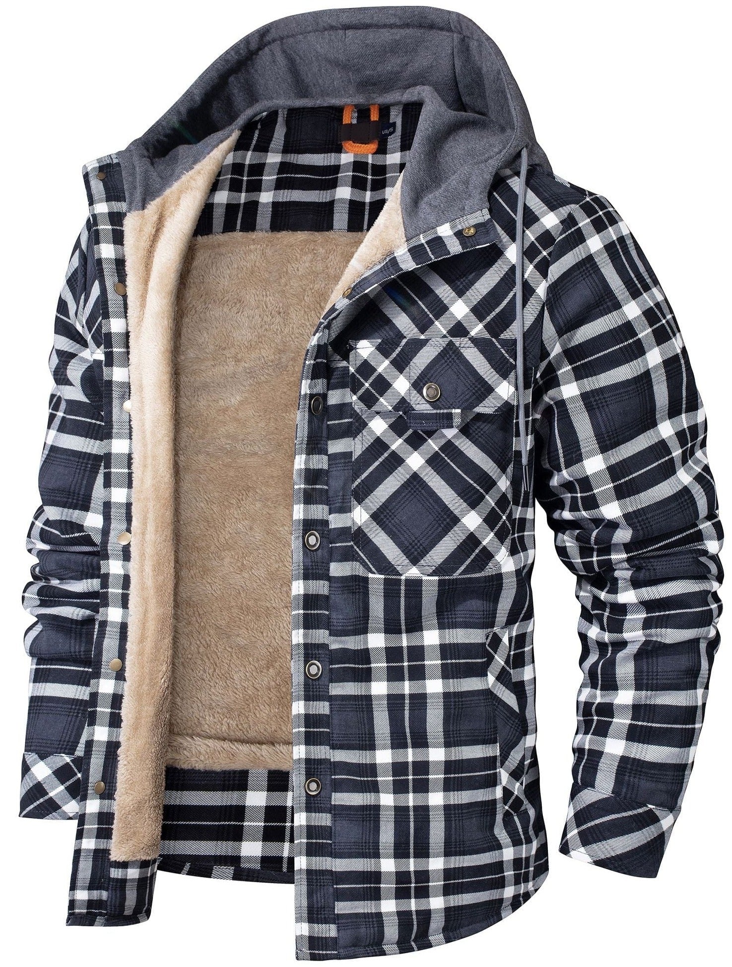 Men’s Hooded Jacket | Zip-Up Pockets