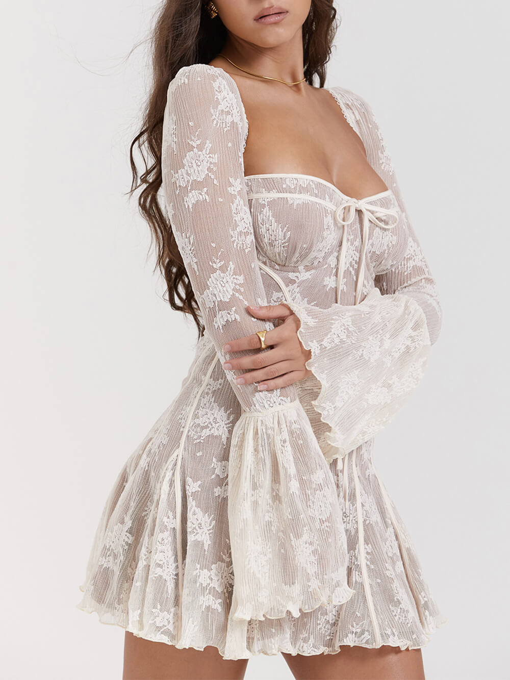 Women’s Floral Mini Dress | Long Sleeve