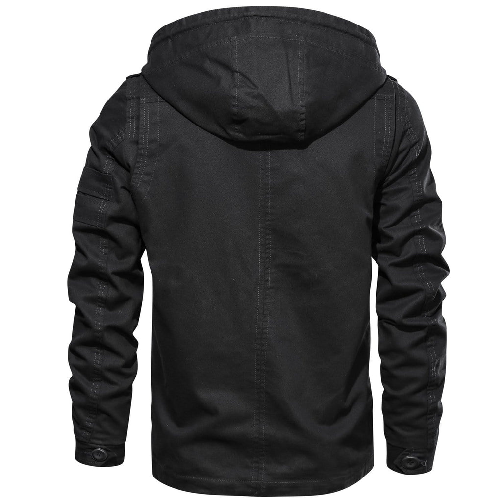Men’s Casual Jacket | Hooded Button Zip