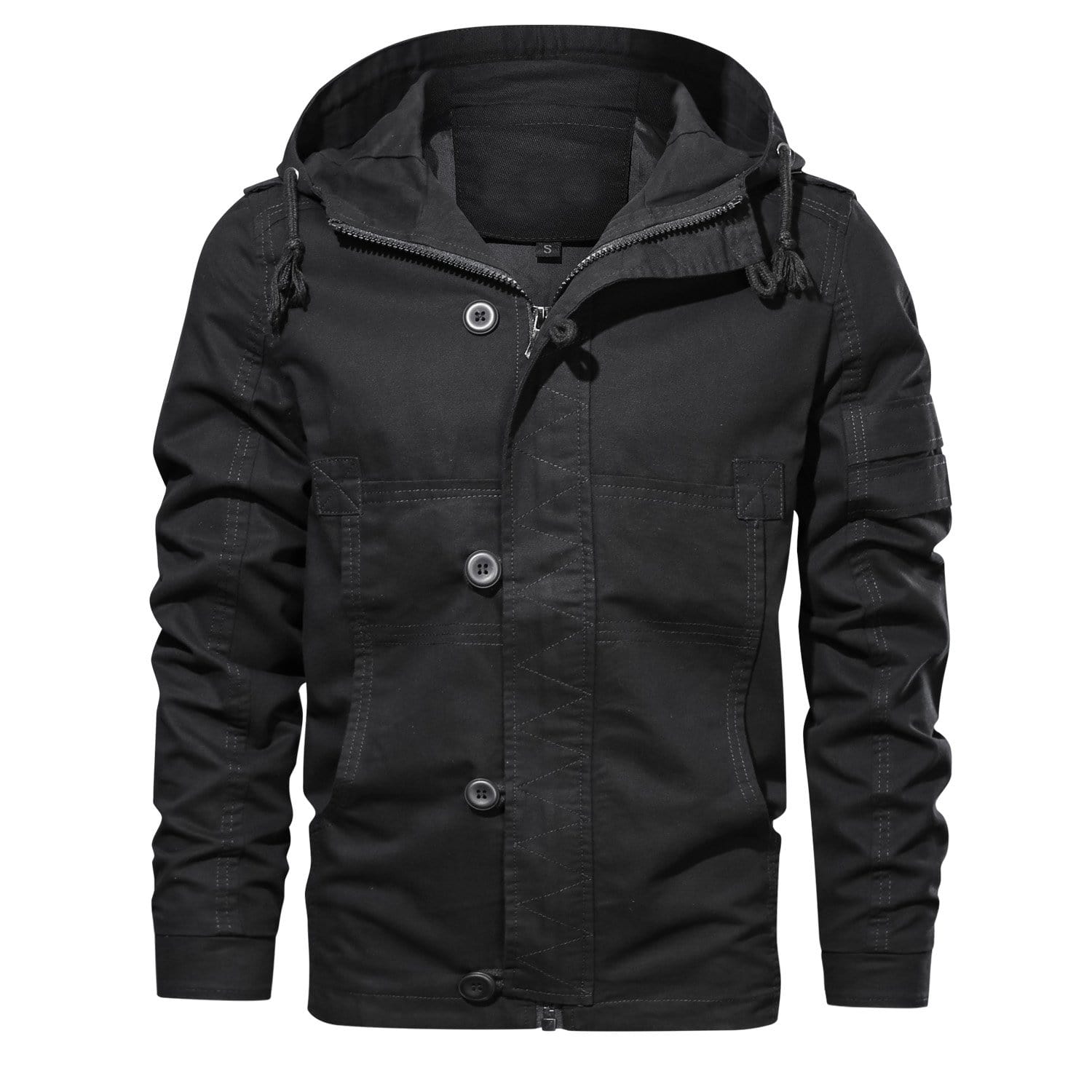 Men’s Casual Jacket | Hooded Button Zip