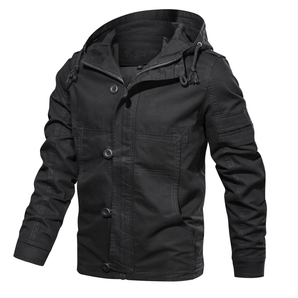 Men’s Casual Jacket | Hooded Button Zip