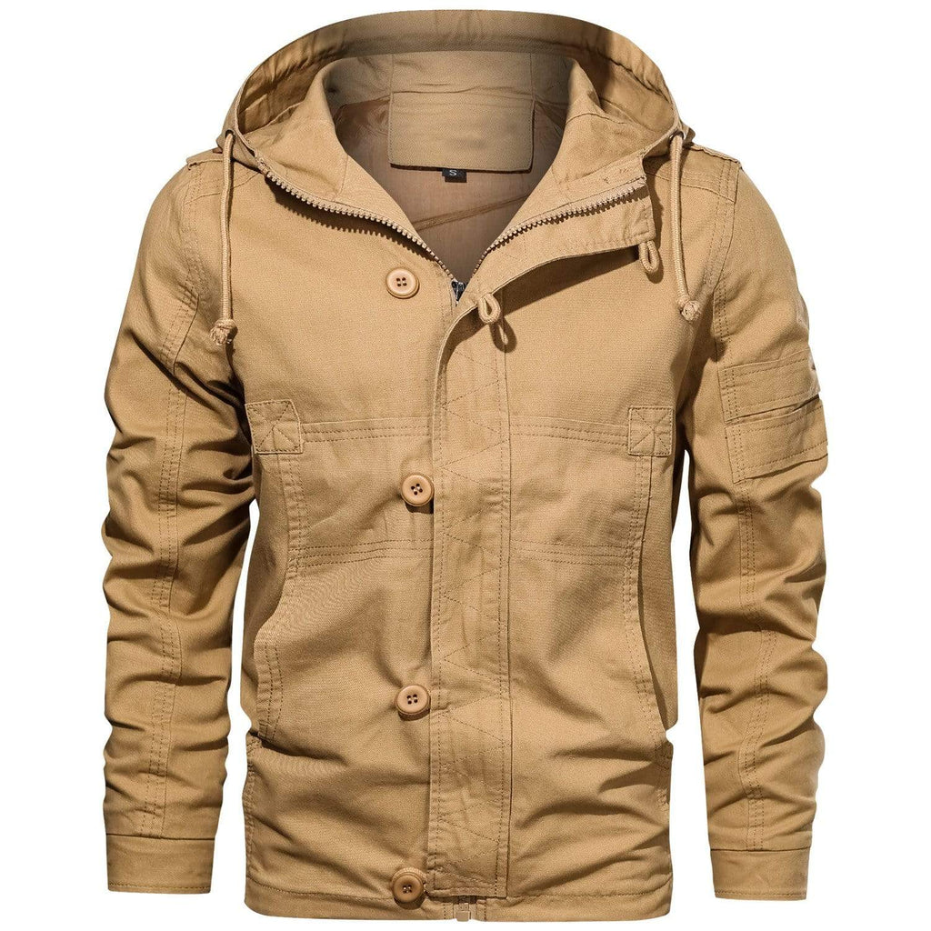 Men’s Casual Jacket | Hooded Button Zip