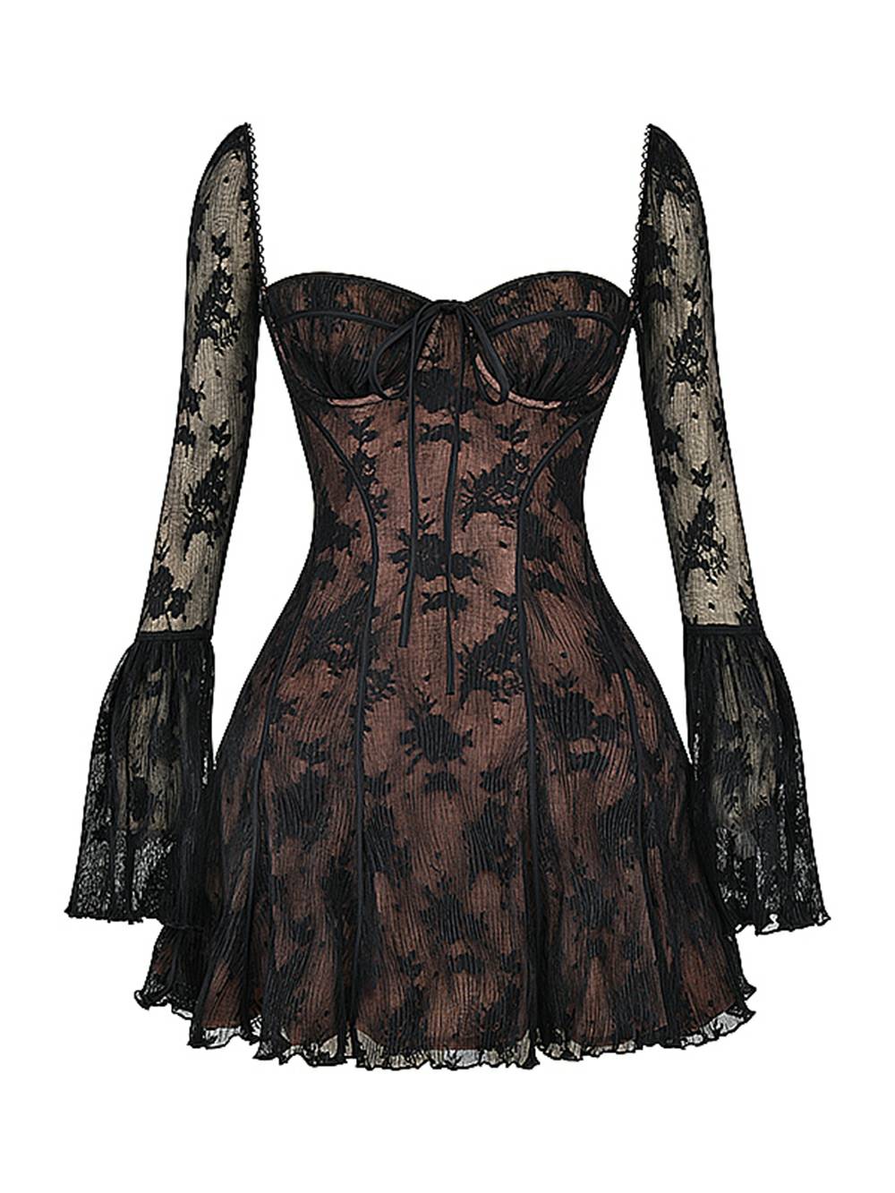Women’s Floral Mini Dress | Long Sleeve