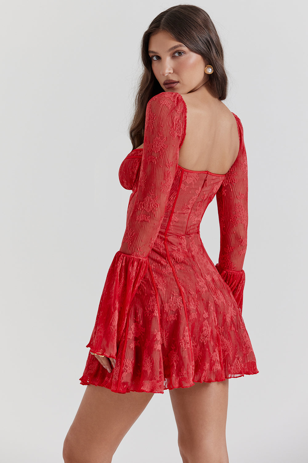 Women’s Floral Mini Dress | Long Sleeve