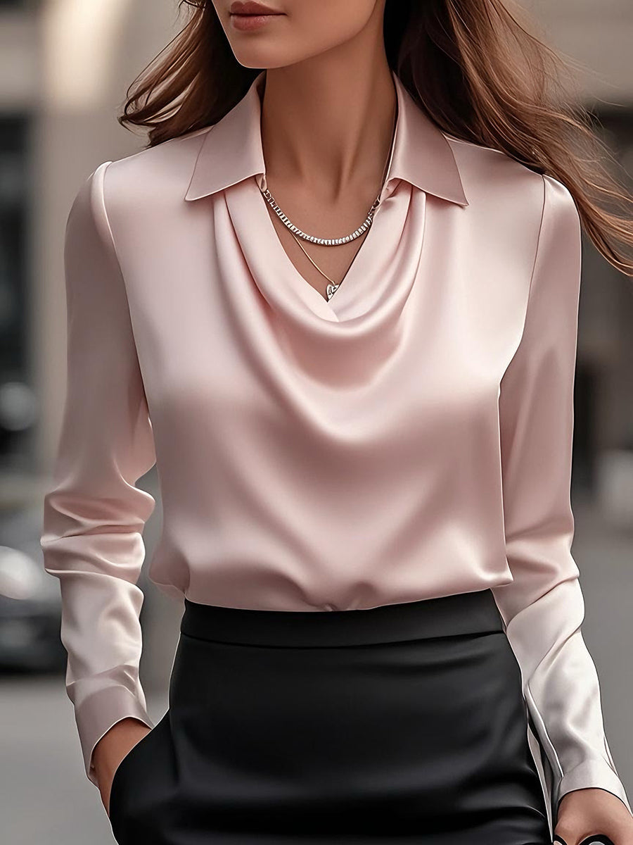 Women’s Long Sleeve Blouse | Cowl Neck