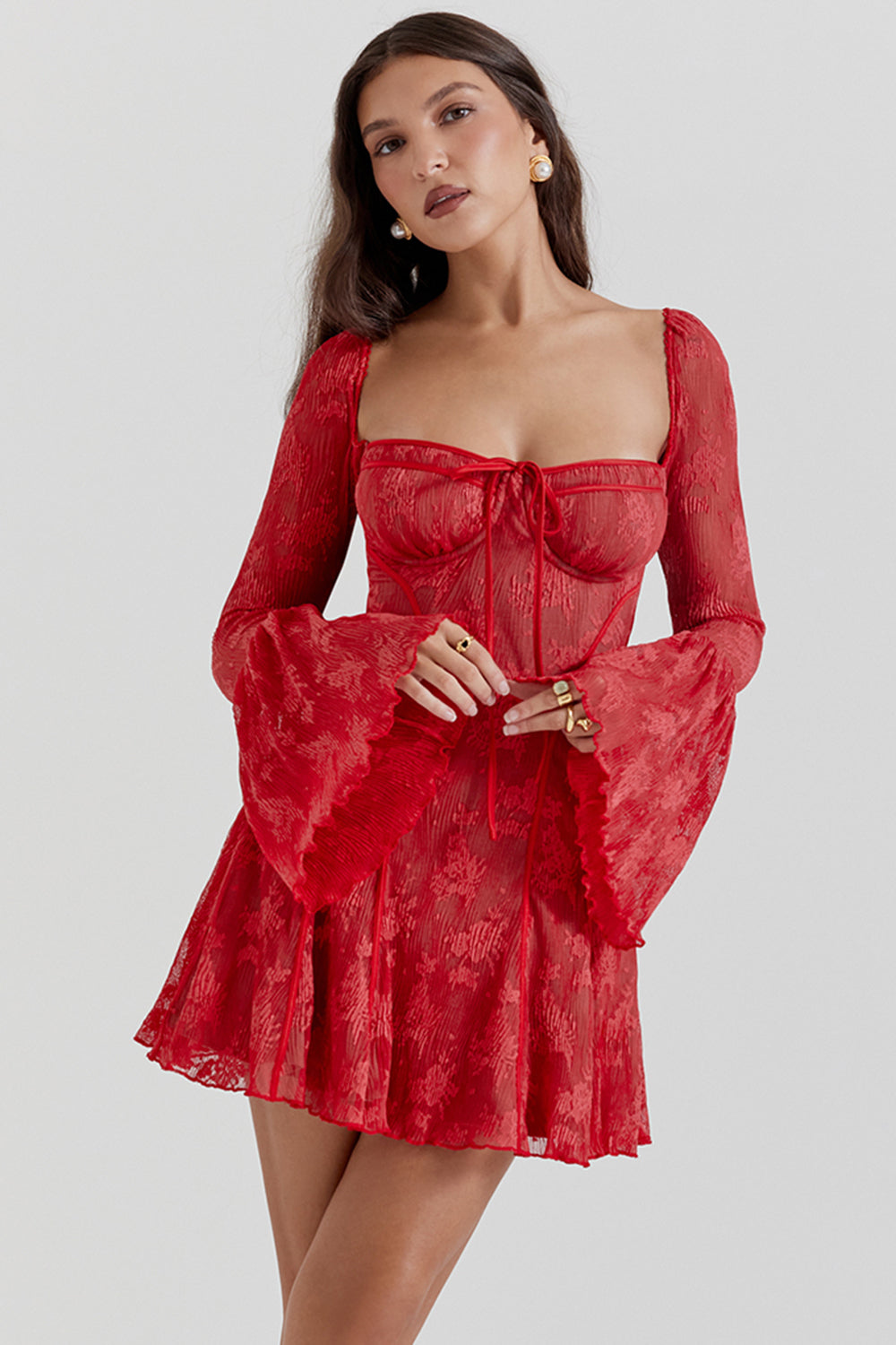 Women’s Floral Mini Dress | Long Sleeve