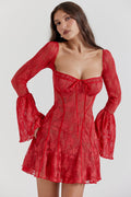 Women’s Floral Mini Dress | Long Sleeve