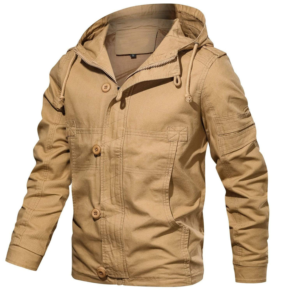 Men’s Casual Jacket | Hooded Button Zip