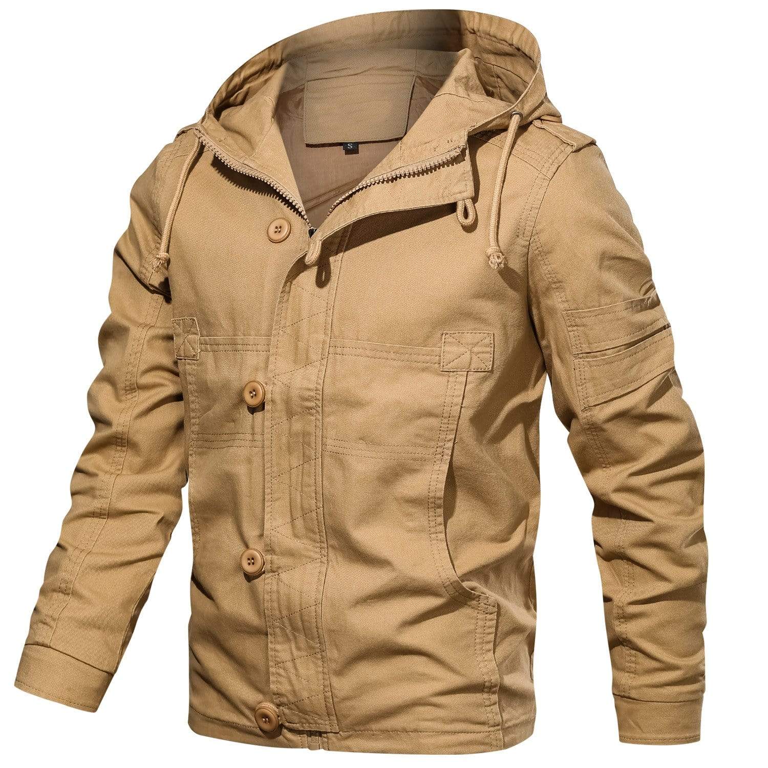 Men’s Casual Jacket | Hooded Button Zip