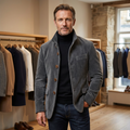 Men’s Casual Jacket | Button Front and Pockets