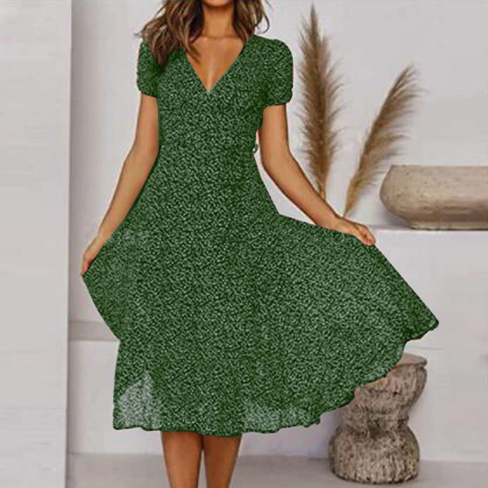 Women’s Wedding Guest Dress | V-Neck Midi