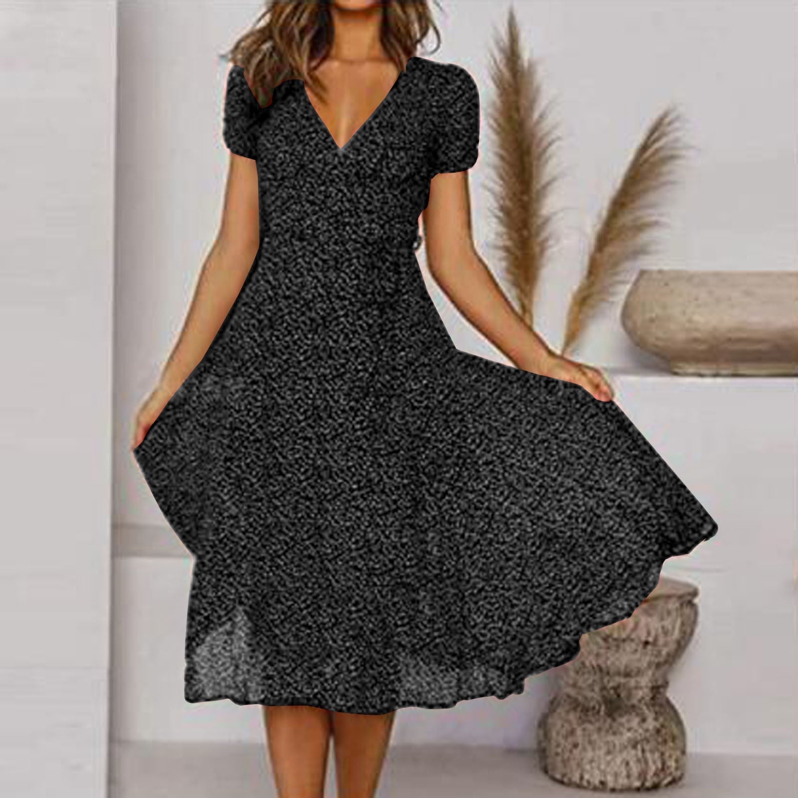 Women’s Wedding Guest Dress | V-Neck Midi