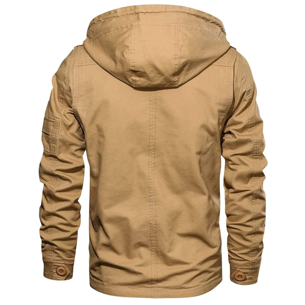 Men’s Casual Jacket | Hooded Button Zip