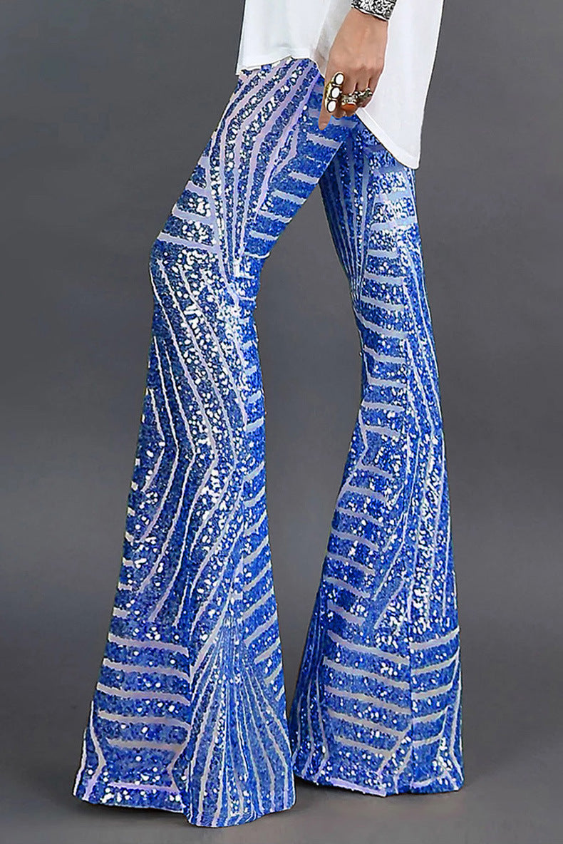 Women’s Flare Pants | High Waist Sequin