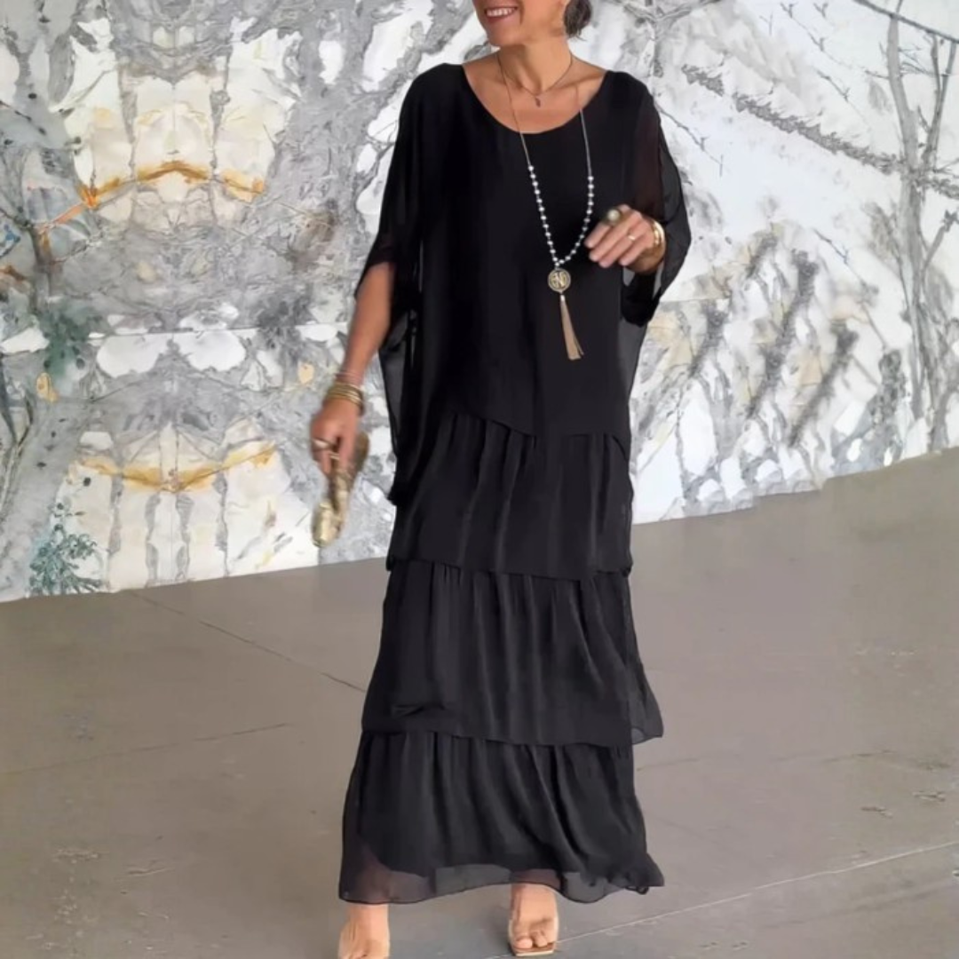 Women’s Layered Maxi Dress | Long Sleeve