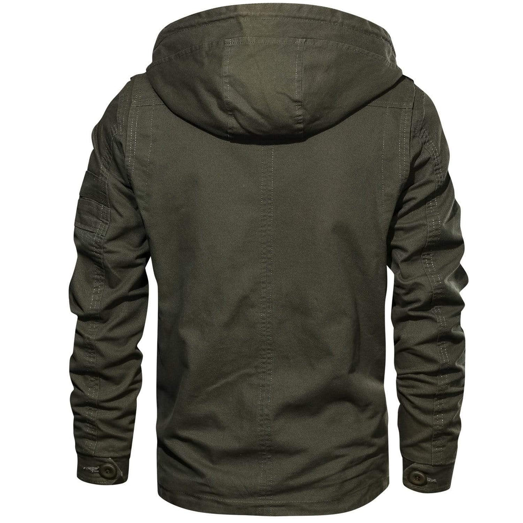 Men’s Casual Jacket | Hooded Button Zip