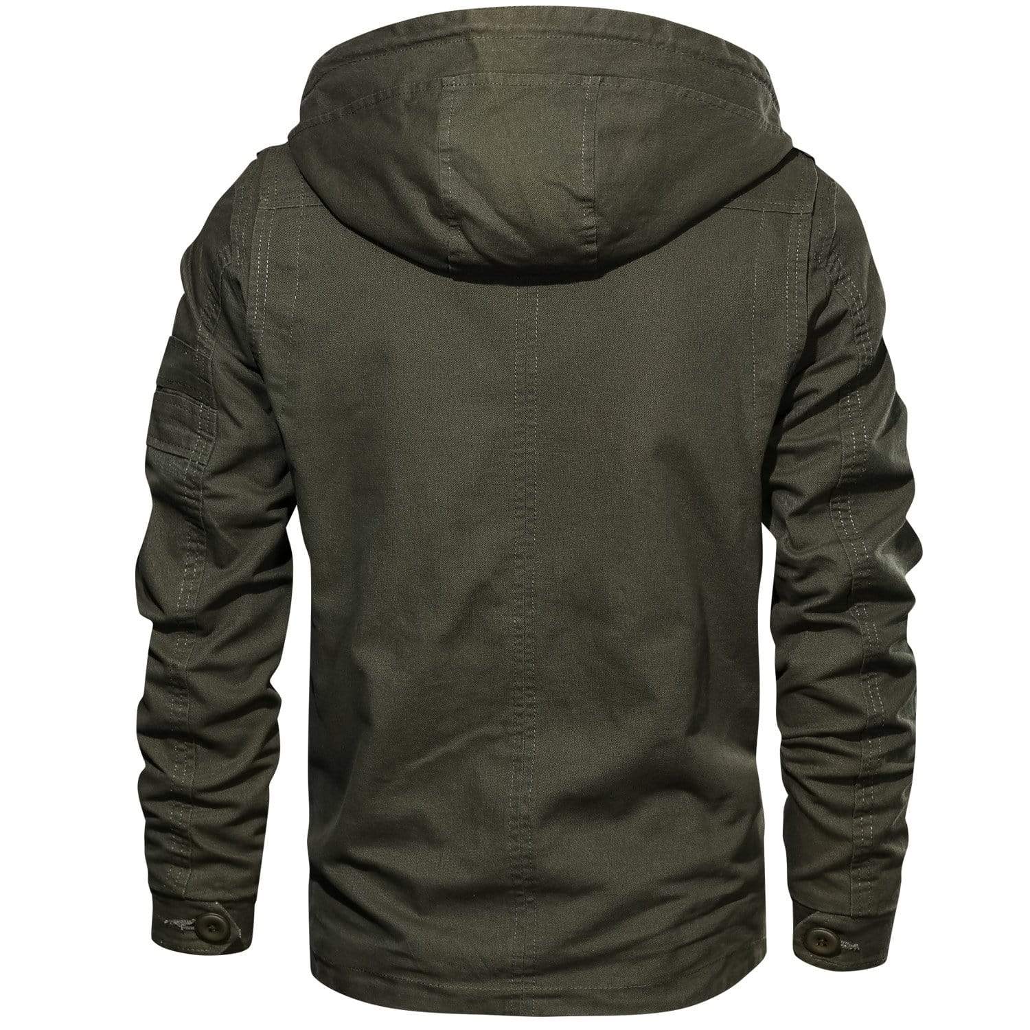 Men’s Casual Jacket | Hooded Button Zip