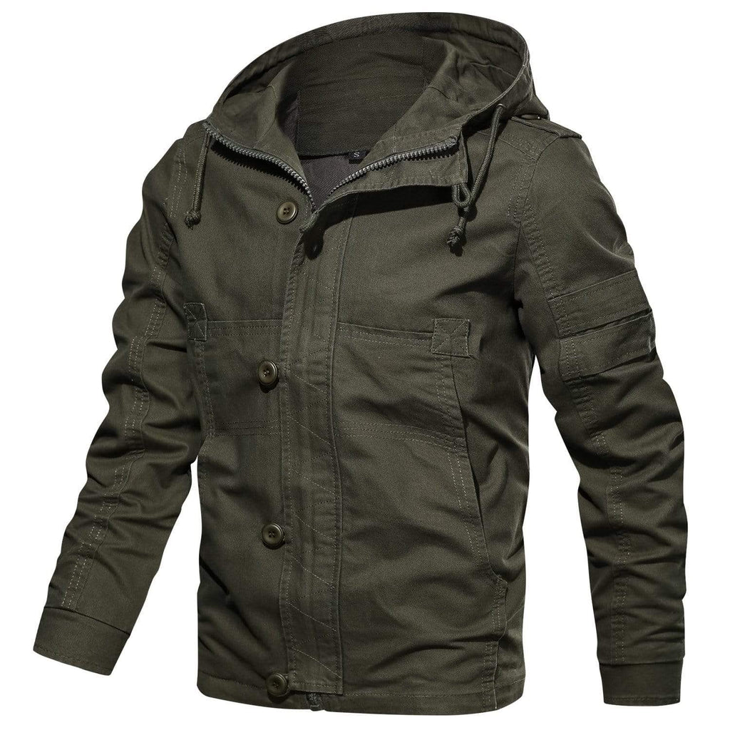 Men’s Casual Jacket | Hooded Button Zip