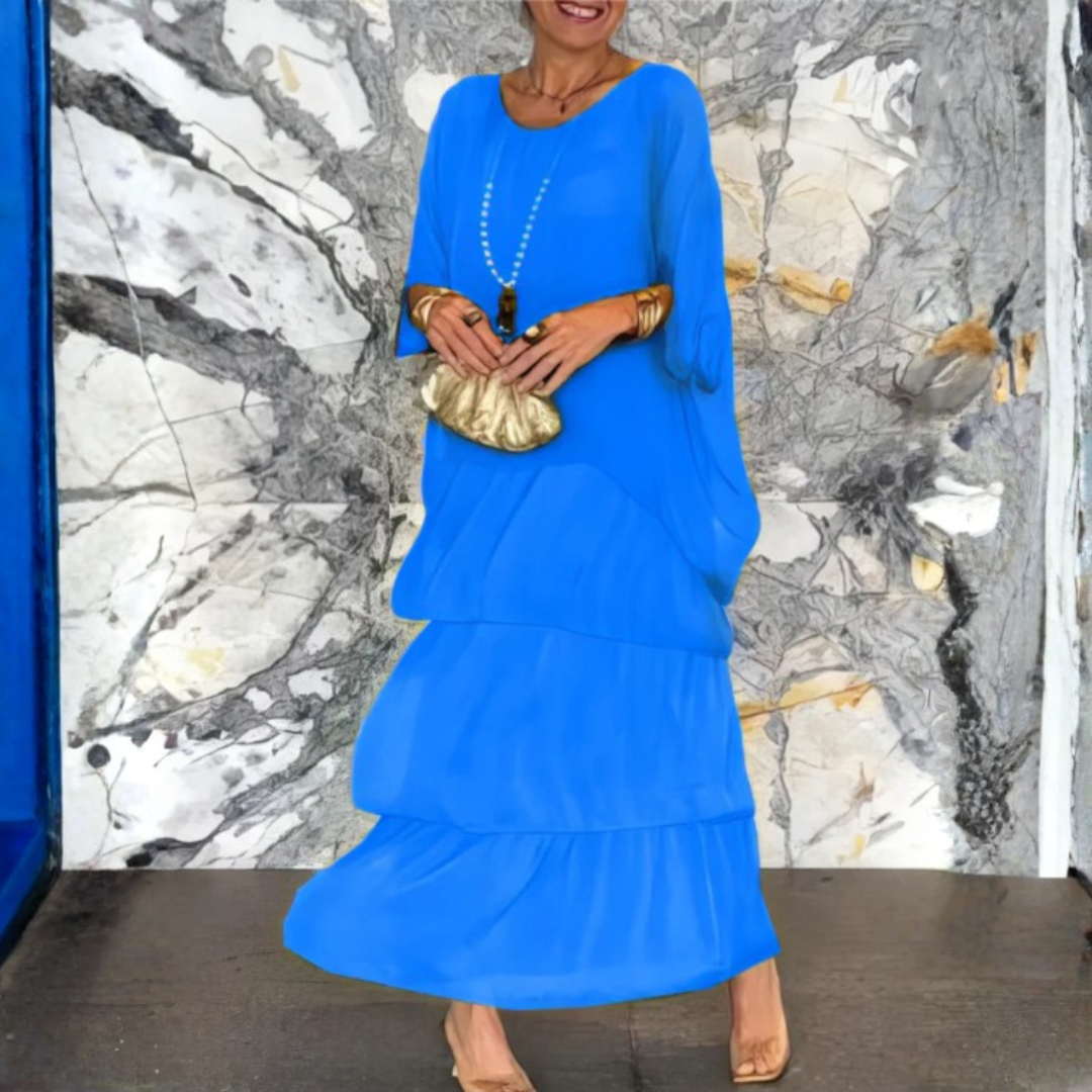 Women’s Layered Maxi Dress | Long Sleeve