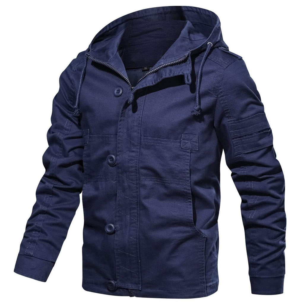 Men’s Casual Jacket | Hooded Button Zip
