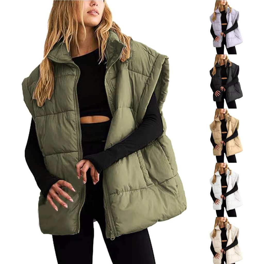 Women’s Puffer Jacket | Zip Up Pockets