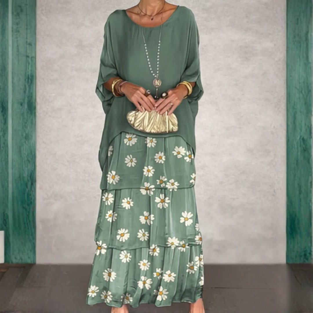 Women’s Layered Maxi Dress | Long Sleeve