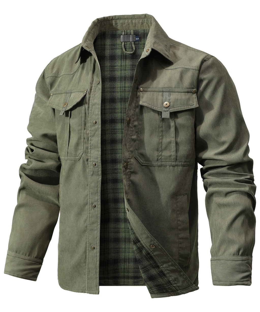 Men’s Casual Jacket | Button-Up and Pockets