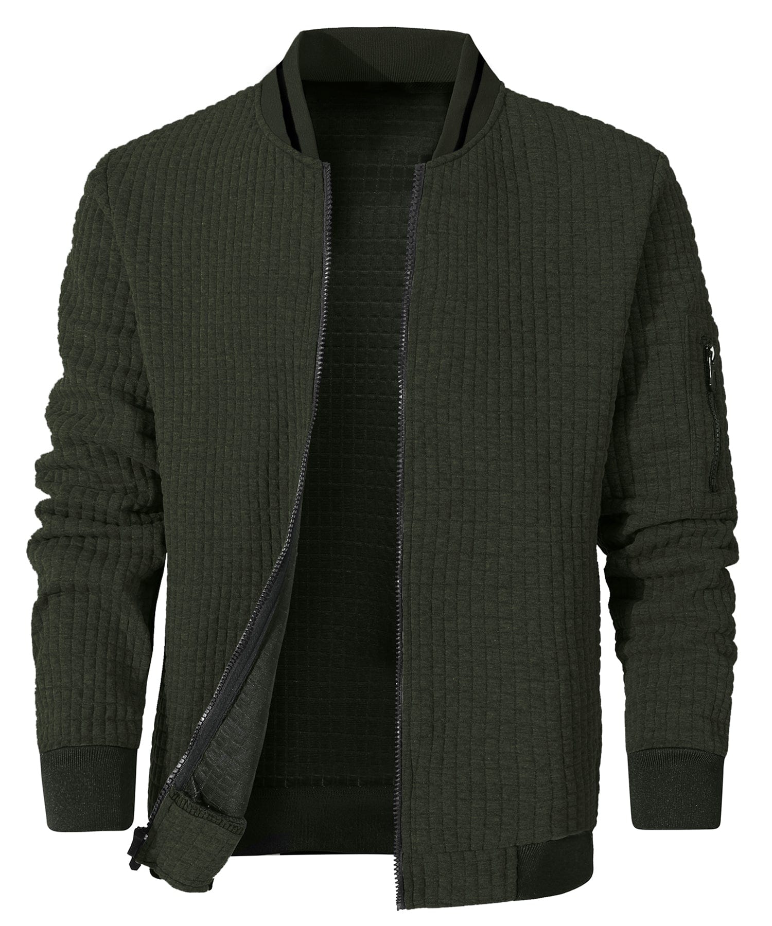 Men’s Casual Bomber Jacket | Zip-Up Pocket