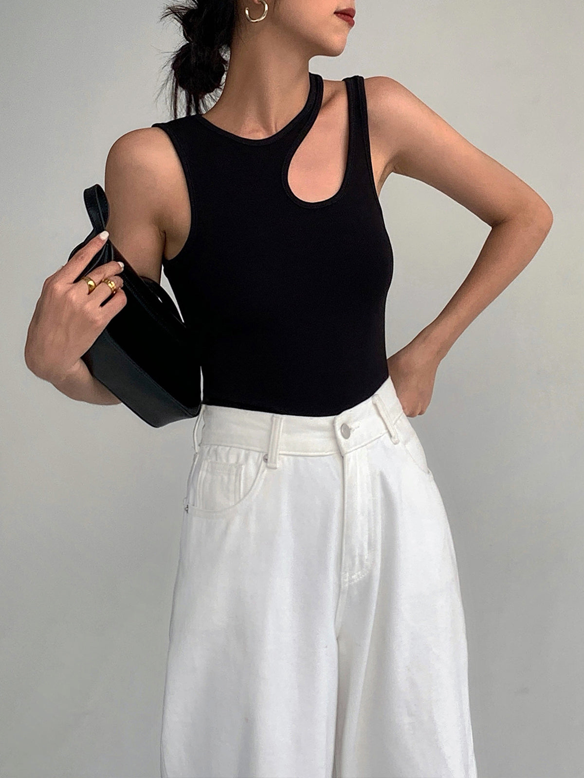 Women’s Halter Neck Tank Top in Slim Fit Style | Sleeveless Vest Top