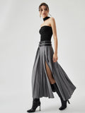 Women’s Pleated Maxi Skirt | High Waist A-Line
