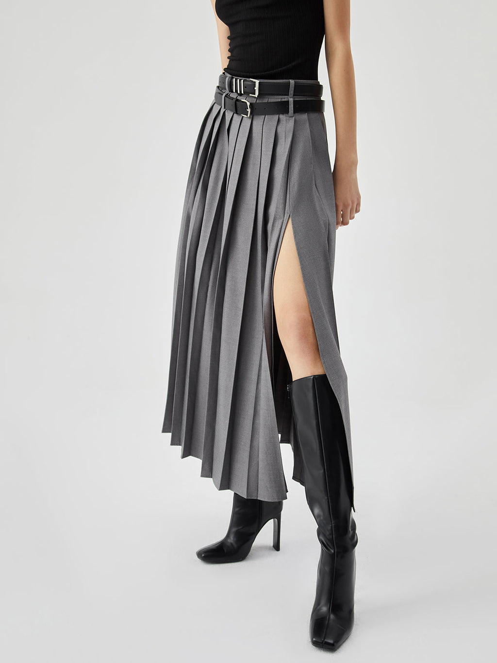 Women’s Pleated Maxi Skirt | High Waist A-Line