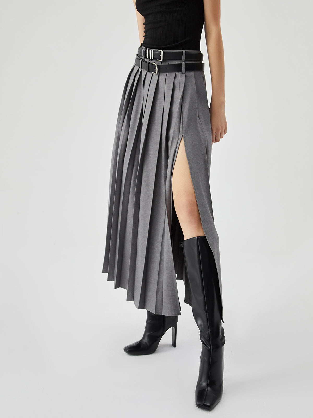 Women’s Pleated Maxi Skirt | High Waist A-Line