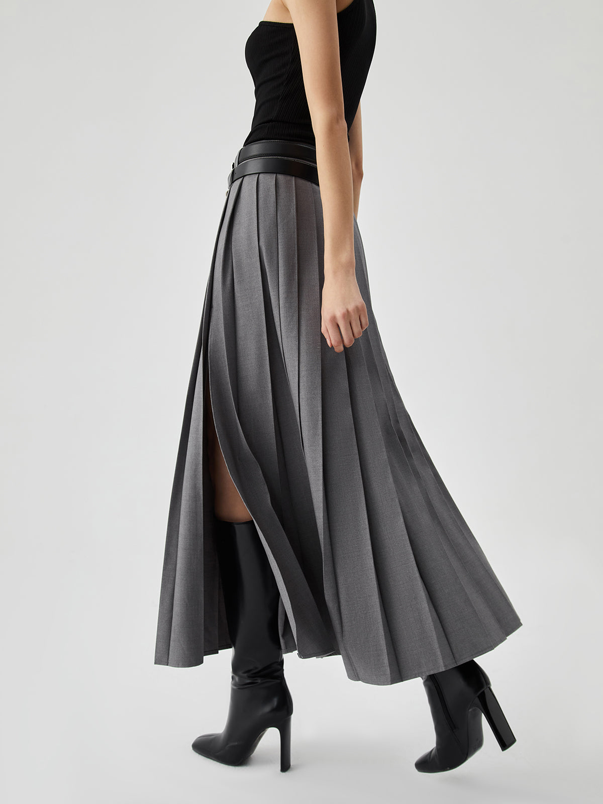 Women’s Pleated Maxi Skirt | High Waist A-Line