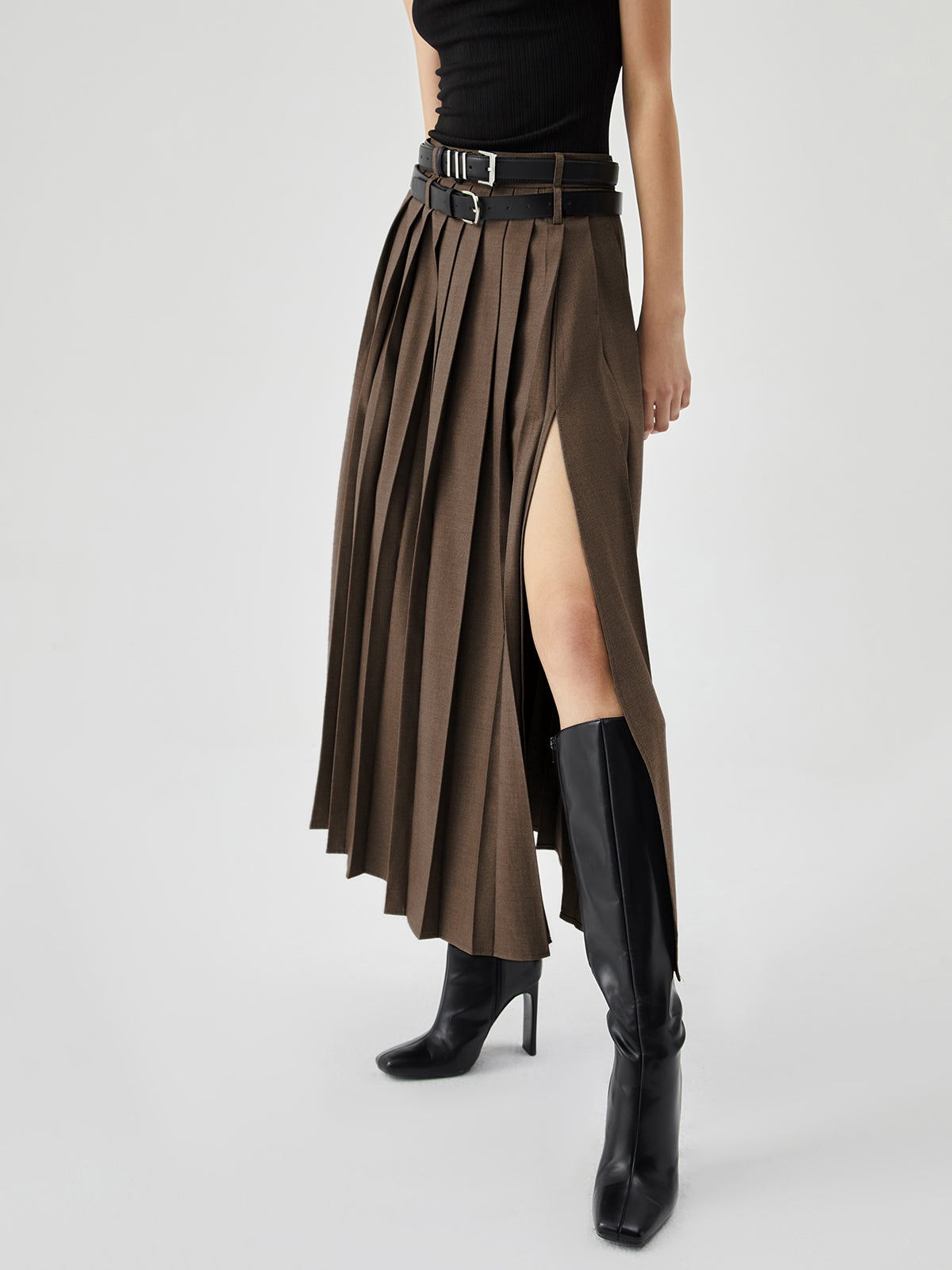 Women’s Pleated Maxi Skirt | High Waist A-Line