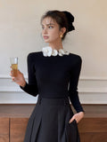 Women’s Long Sleeve Knit Blouse | Elegant Long Sleeve Top for Women