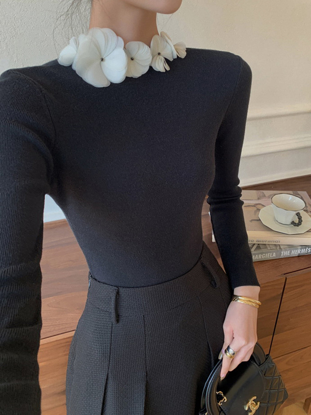 Women’s Long Sleeve Knit Blouse | Elegant Long Sleeve Top for Women