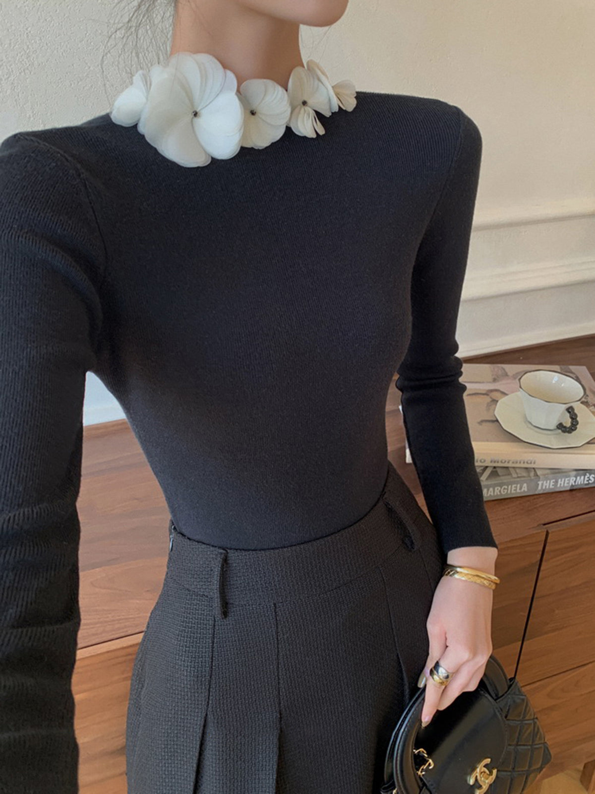 Women’s Long Sleeve Knit Blouse | Elegant Long Sleeve Top for Women