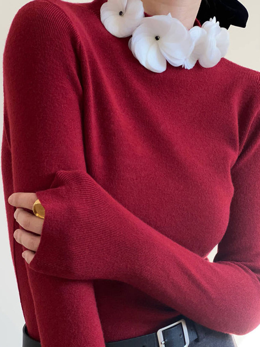 Women’s Long Sleeve Knit Blouse | Elegant Long Sleeve Top for Women