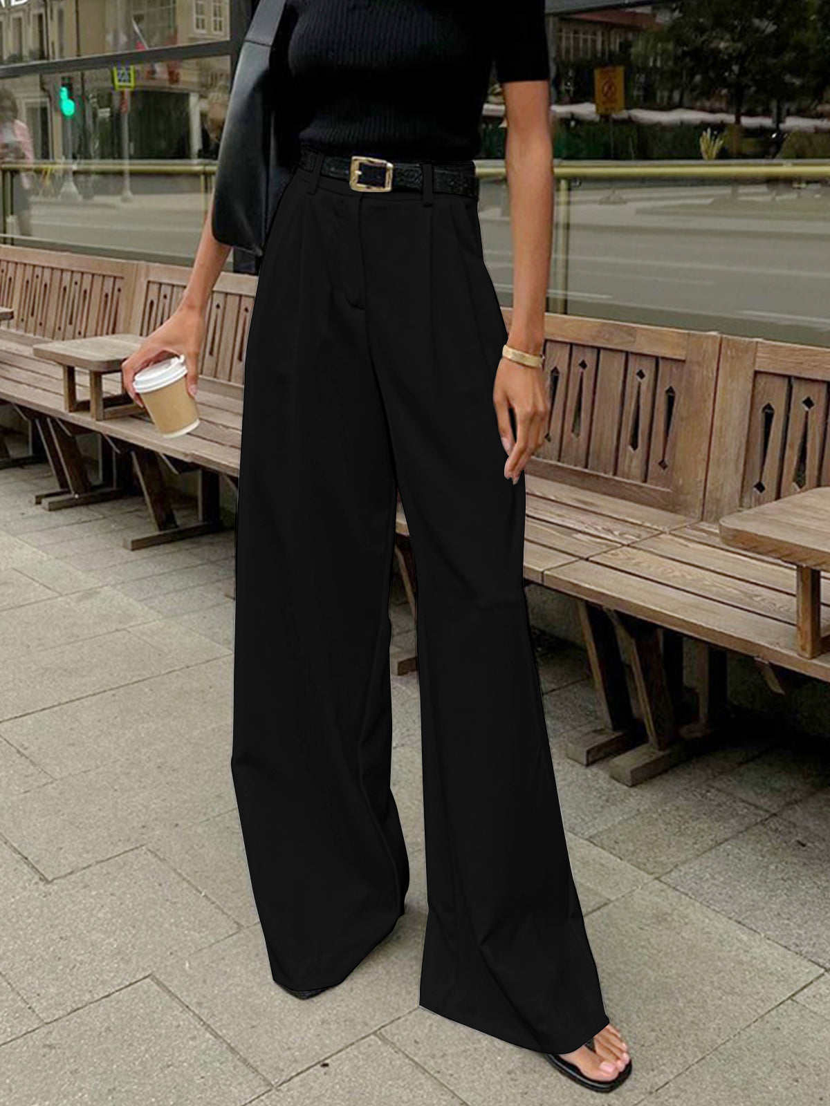 Women’s High Waist Pants | Wide Leg