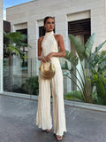 Women’s Halter Top and Wide Leg Trousers Set | Elegant Wide Leg Trousers Women