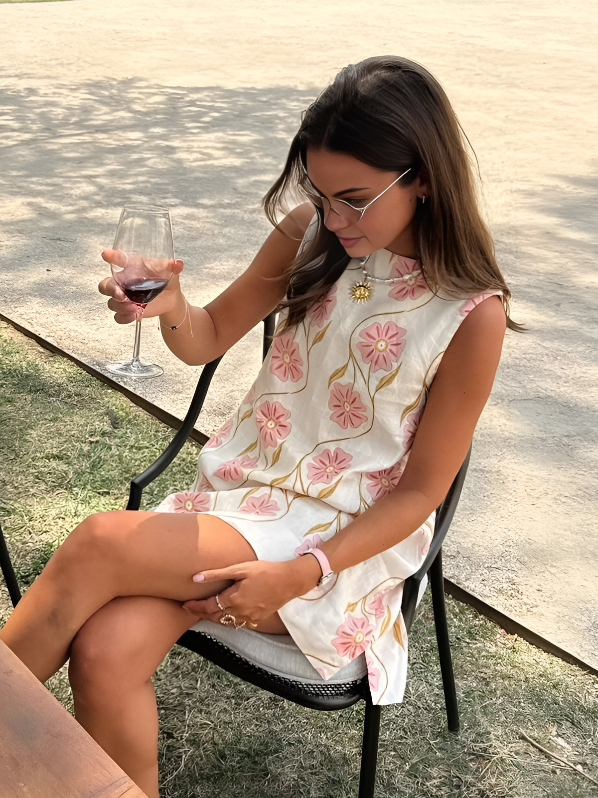 Women’s Summer Mini Dress in Floral Sleeveless Style | Elegant Summer Dress