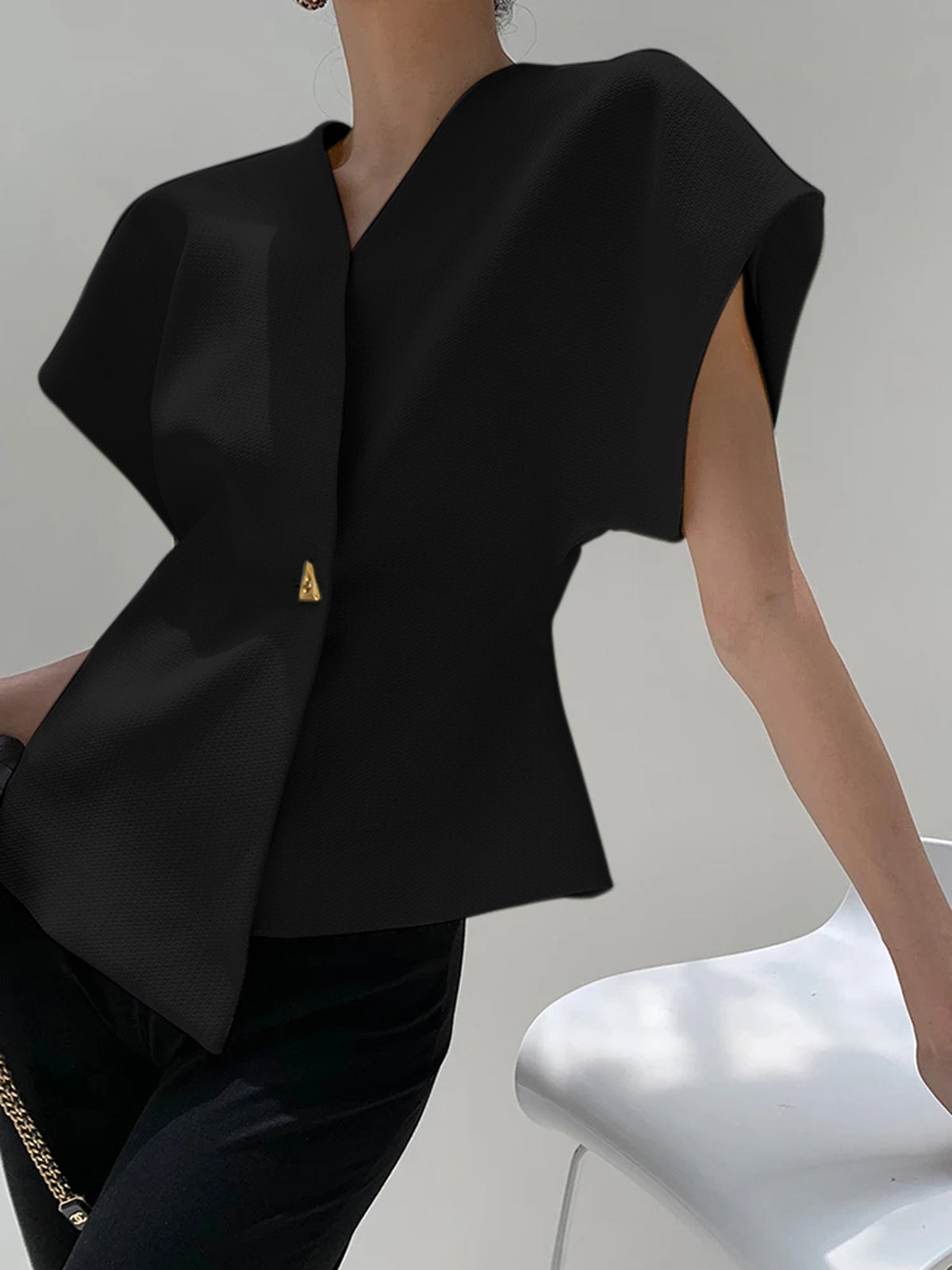 Women’s Sleeveless Blouse | V-Neck