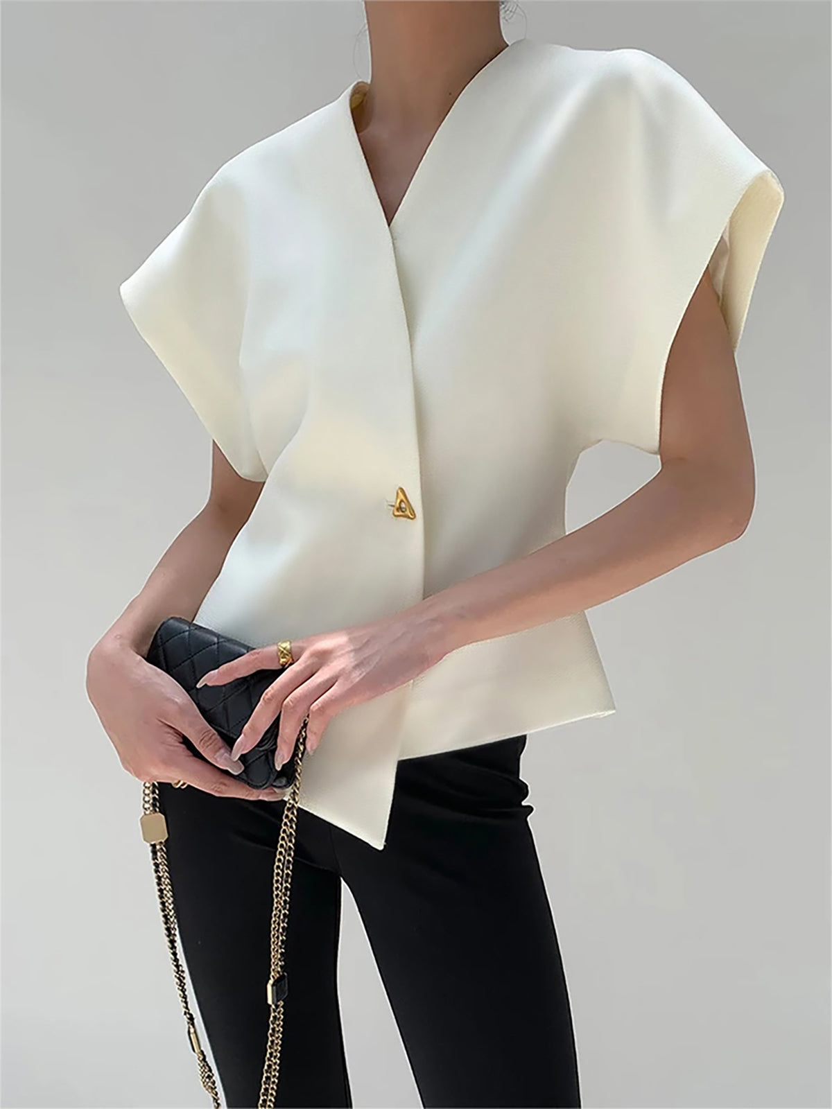 Women’s Sleeveless Blouse | V-Neck