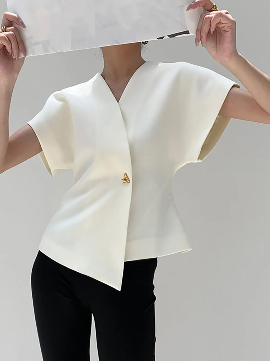 Women’s Sleeveless Blouse | V-Neck