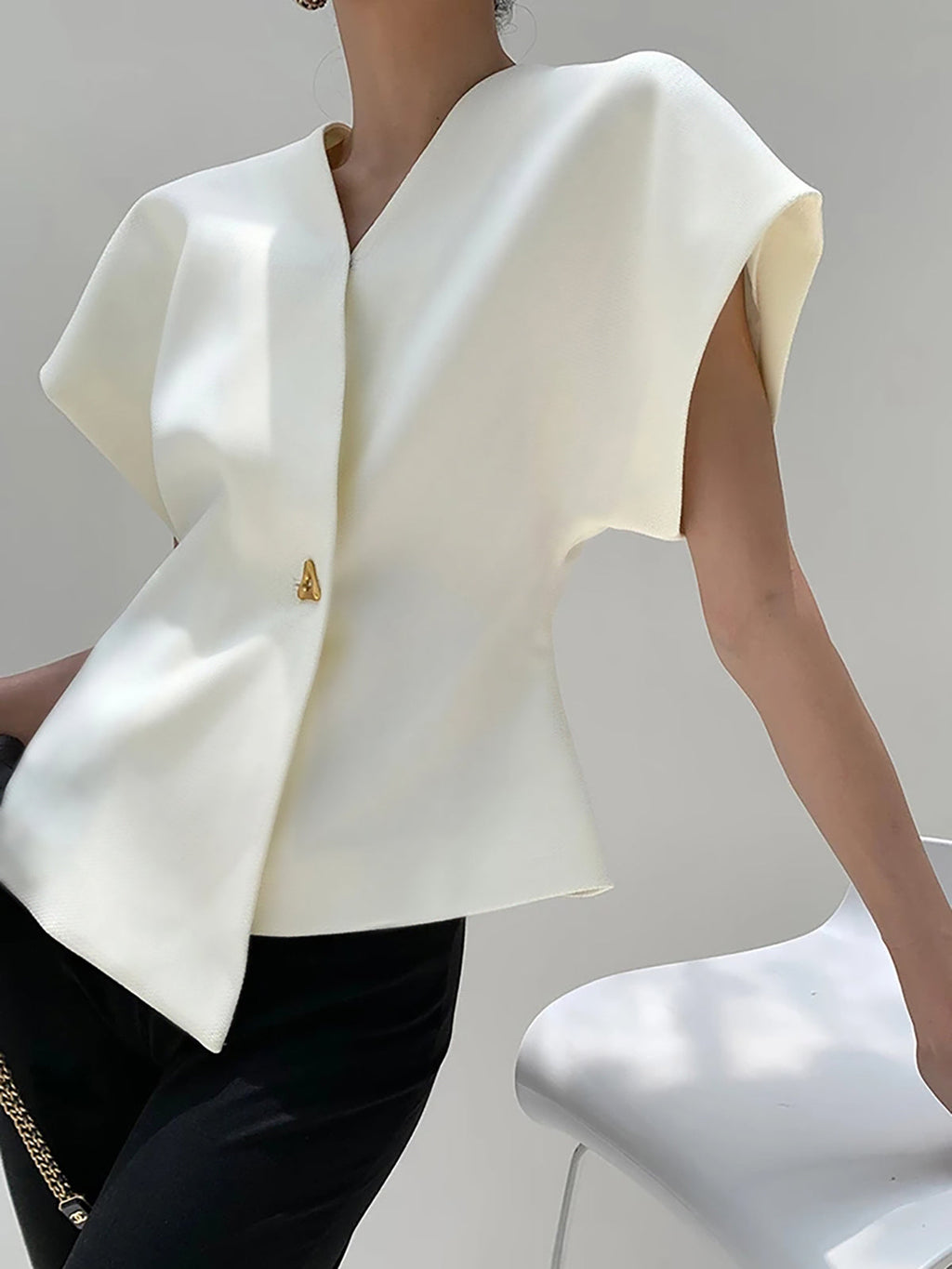 Women’s Sleeveless Blouse | V-Neck