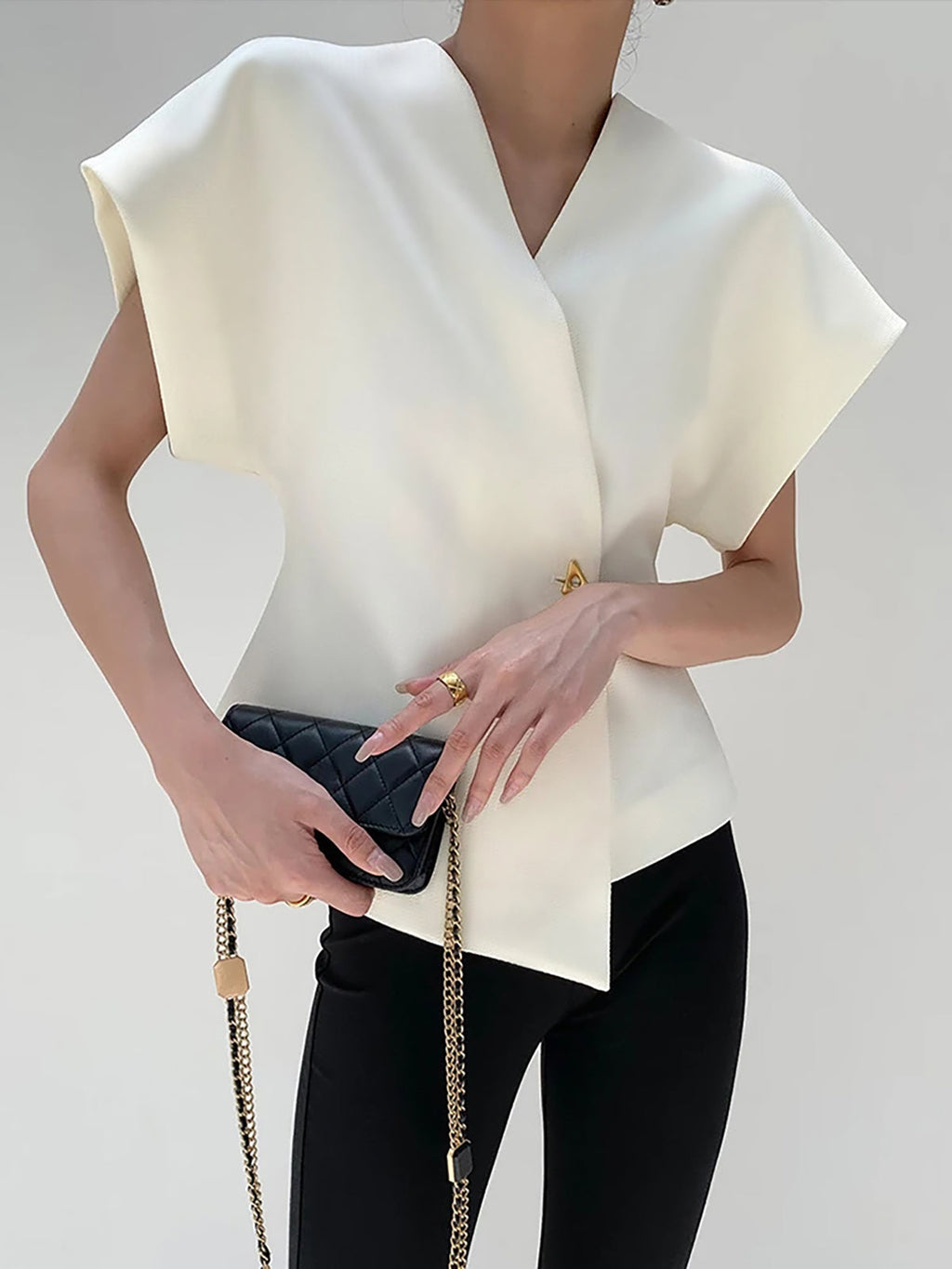 Women’s Sleeveless Blouse | V-Neck