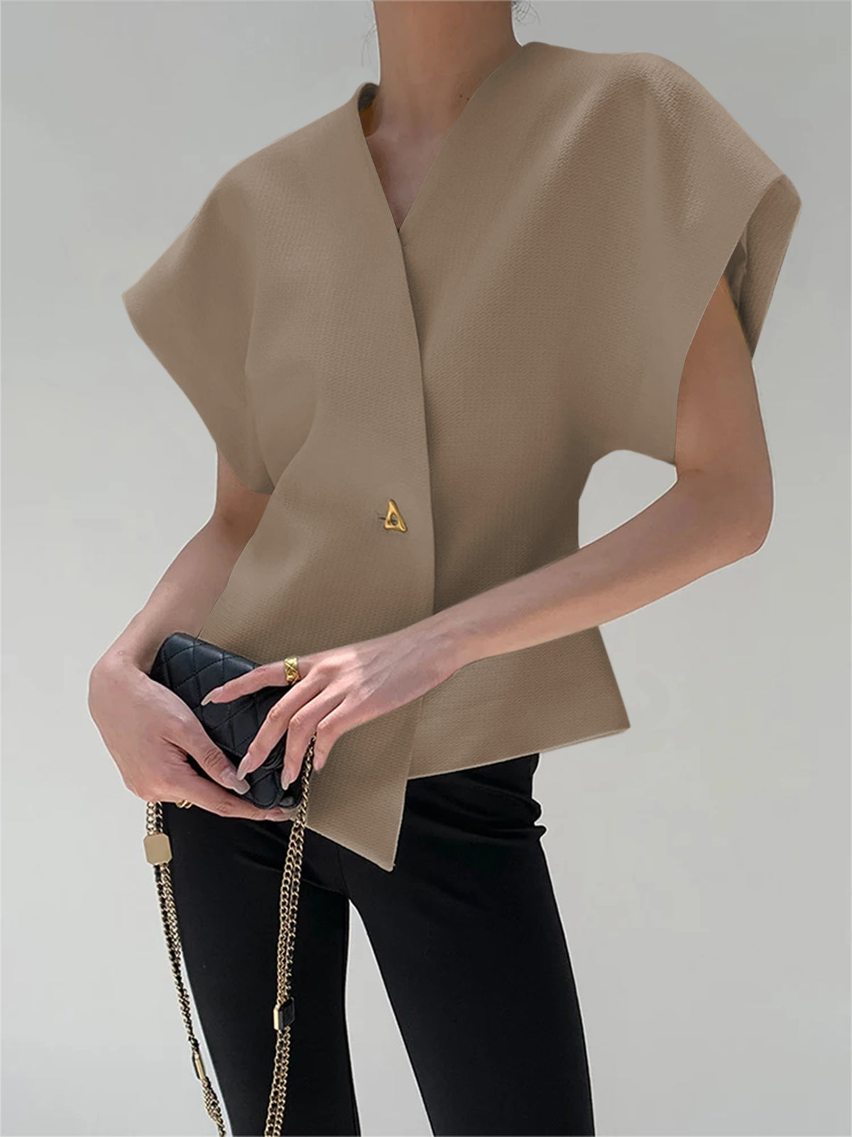 Women’s Sleeveless Blouse | V-Neck