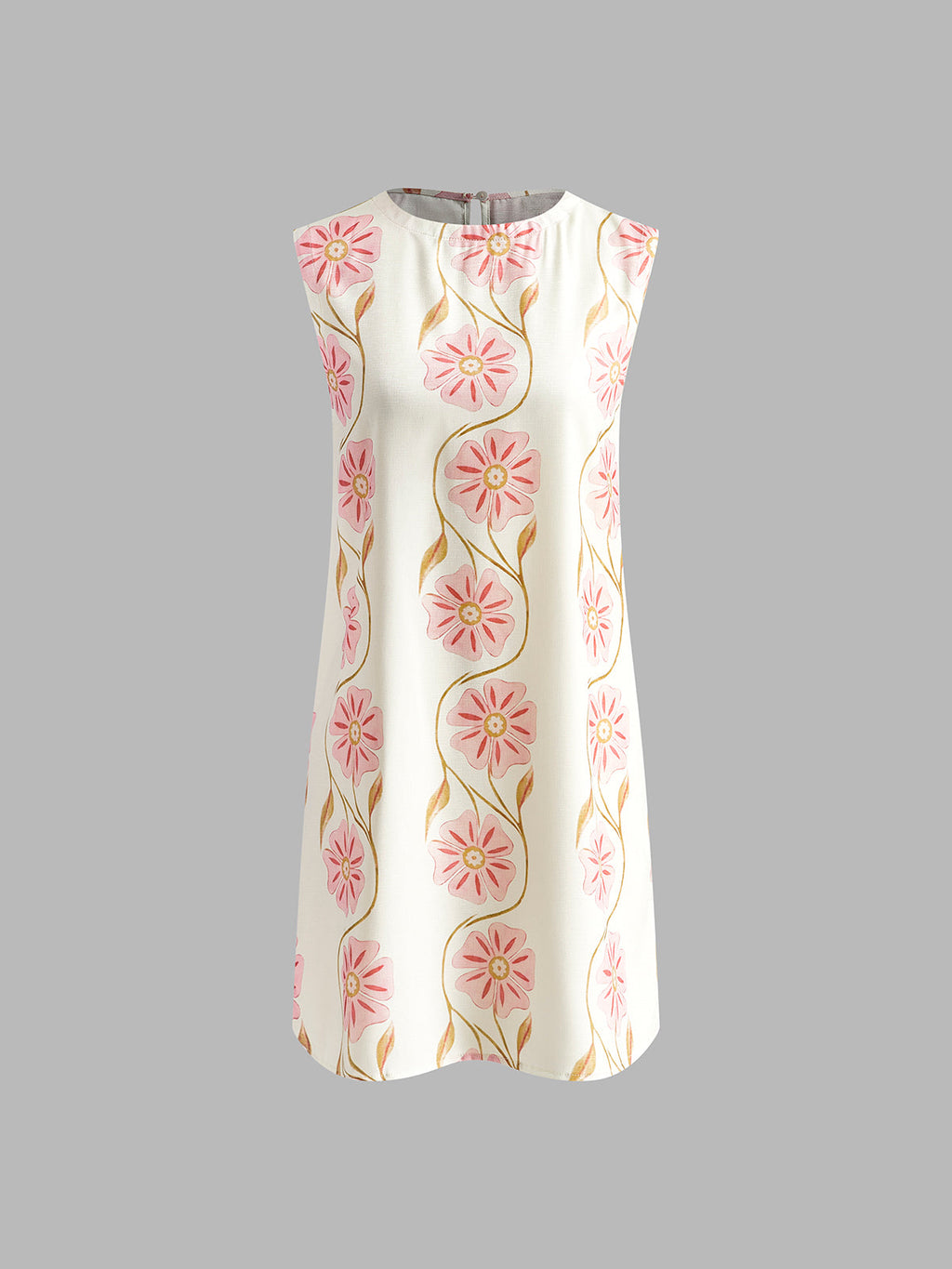 Women’s Summer Mini Dress in Floral Sleeveless Style | Elegant Summer Dress