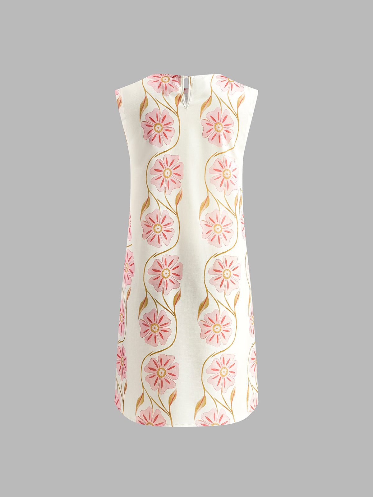 Women’s Summer Mini Dress in Floral Sleeveless Style | Elegant Summer Dress