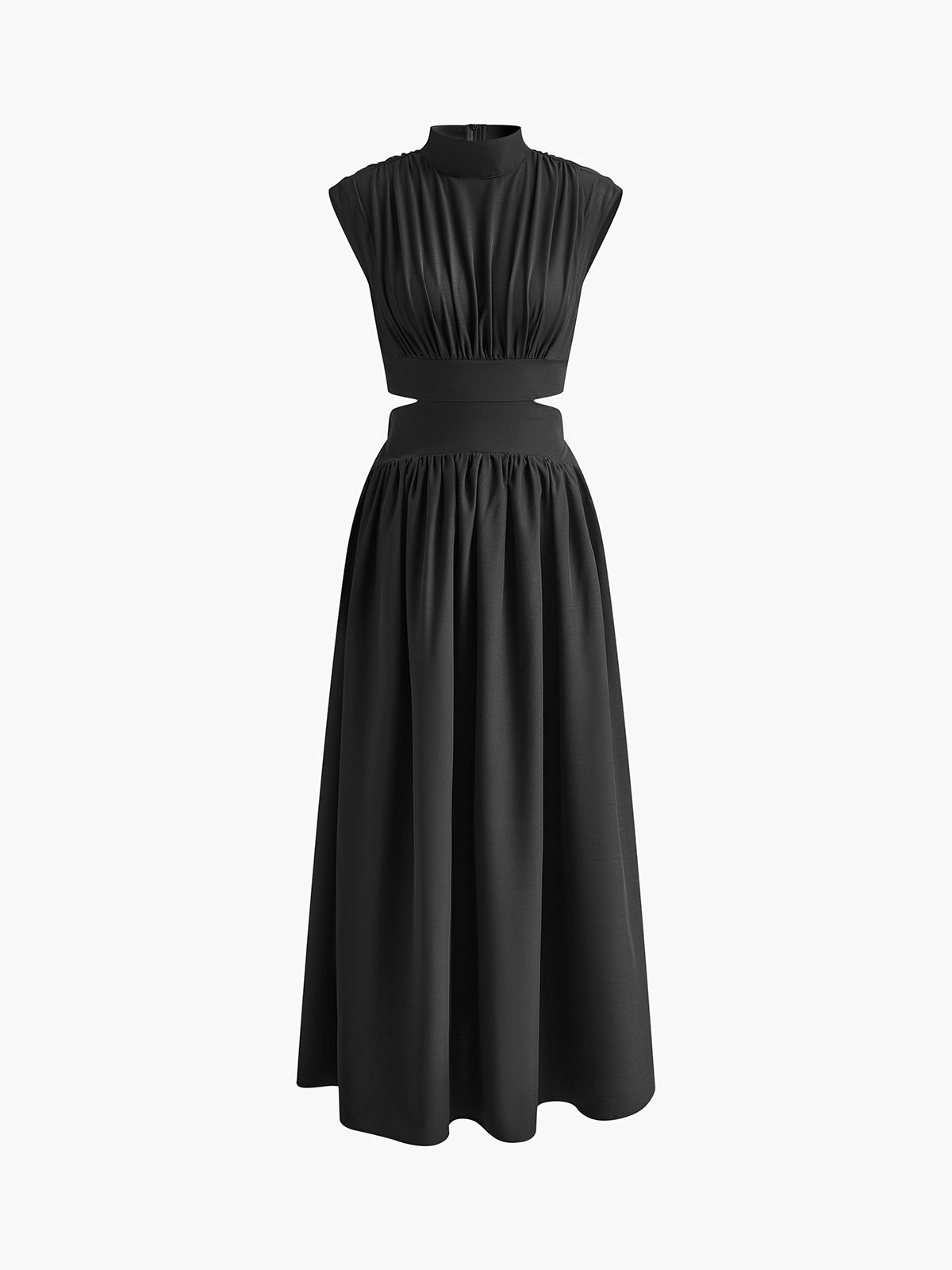 Women’s Mock Neck Cut Out Maxi Dress in Elegant Style | Summer Maxi Dress